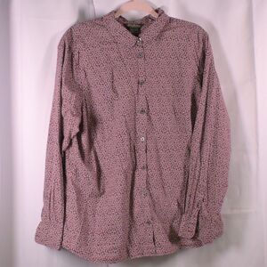 Eddie Bauer Purple Floral Long Sleeve Button-Down Shirt Women's XL